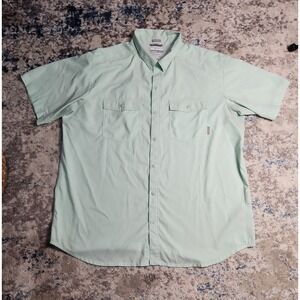 Columbia Men's XL Regular Fit Mint Green Short Sleeve‎ Fishing Shirt